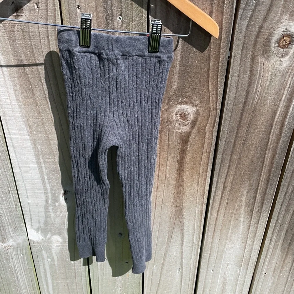 H&M Dark Grey footless tights/leggings (size 4-5)